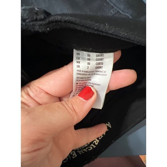 American Eagle Outfitters Womens Super SuperStretch Jeggings Size 00 short Blac - Picture 7 of 12